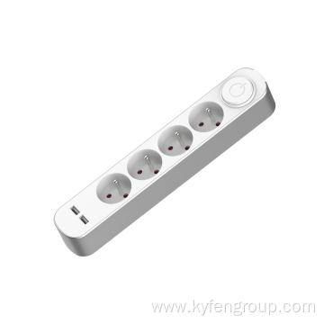 France 4-socket power strip with USB type A